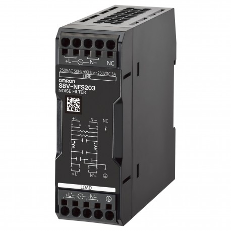 Omron S8V-NFS203 S8VNFS203 OMRON Accessory noise filter for power supplies, rated voltage 250 Vac/dc, ra..